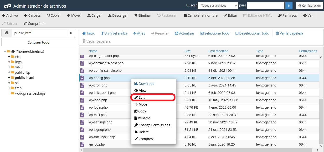 Editar-wp-config-php