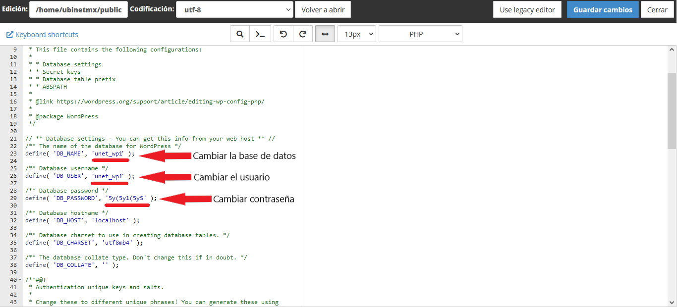 Cambiar-datos-archivo-wp-config-de-php